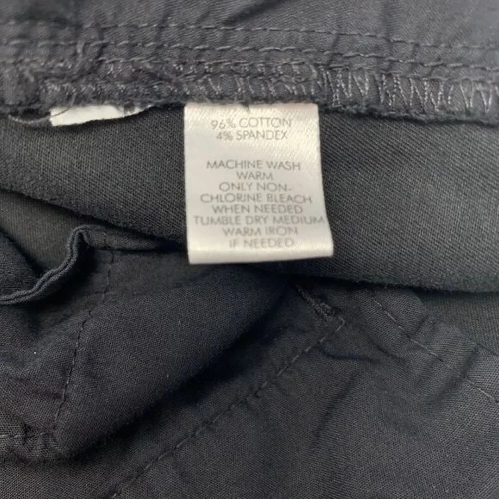 ANNE TAYLOR LOFT Black Cotton Blend Narrow Leg Women's Capri Pants Size 4 - Picture 6 of 8